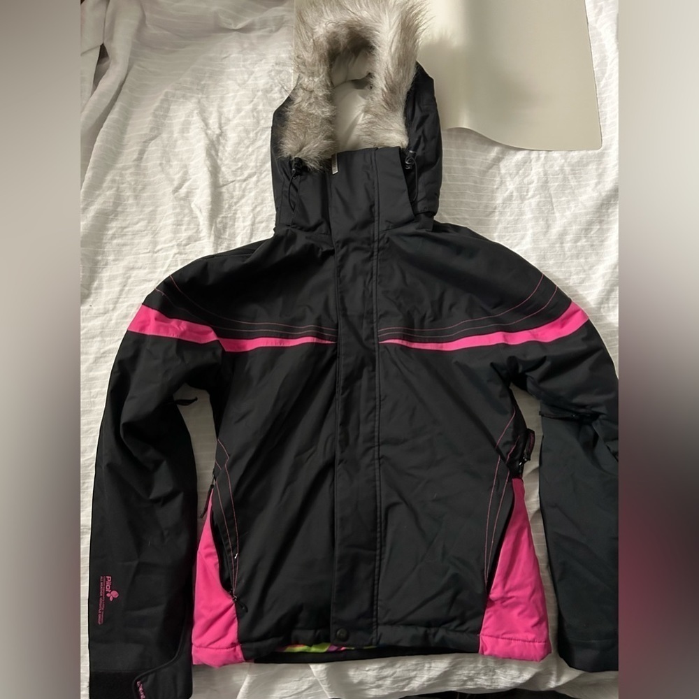 Billabong Pilot Series “Disco Dream” Women's Hooded Snowboarding Jacket Size L